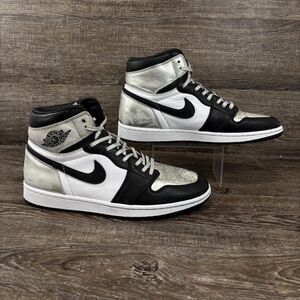 Nike Air Jordan 1 Retro High OG Shoes Women's 11.5 Silver Toe CD0461-001